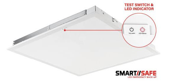 Keystone Adds Integrated Emergency Backup to Panel Fixtures Test Switch and Indicator