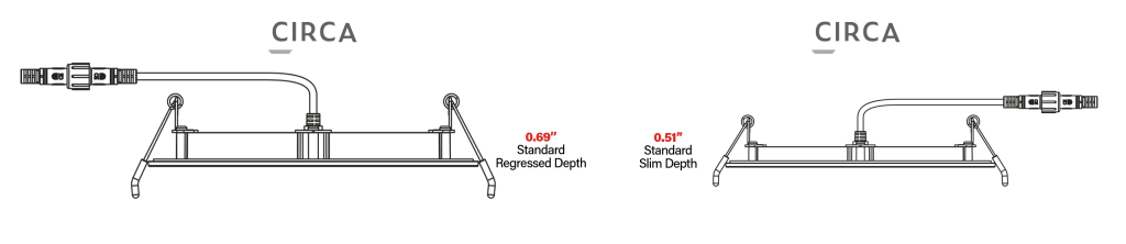 circa wafer led downlight line drawing