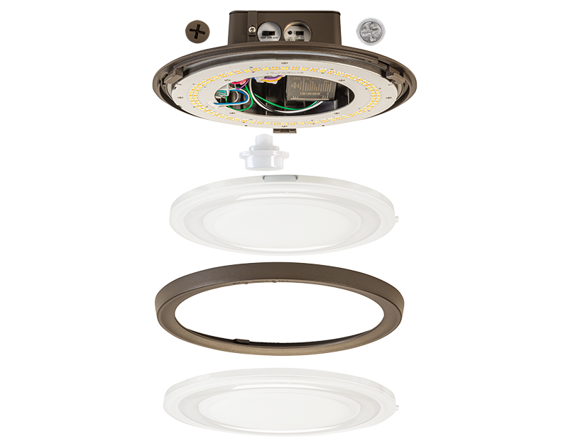 led canopy light fixtures exploded view