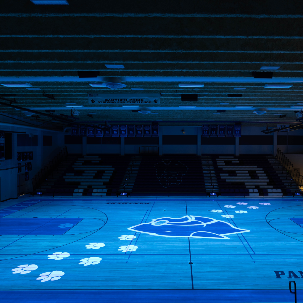 Snake River School Gym Black Lights