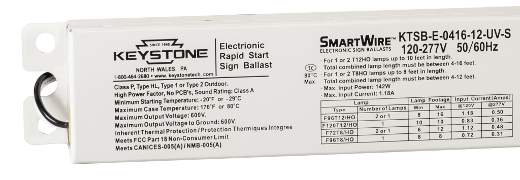 sign ballast smartwire