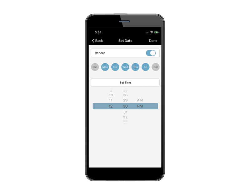 smartloop phone screen create schedule