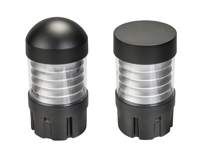 bollard lighting louver reflector flattop and dome top