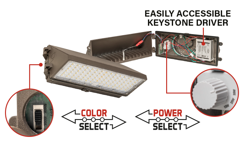 Wall Packs with New Technology Offer Solution to Upgrading Decorative Models Exploded View Power Color Select