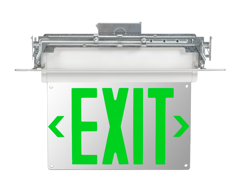 edge lit exit sign universal mount