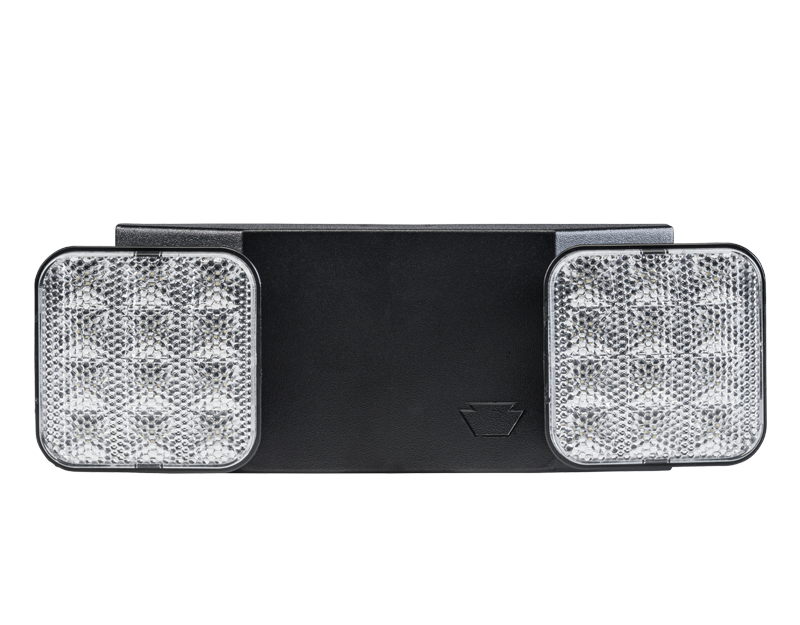 emergency light fixtures black square unit