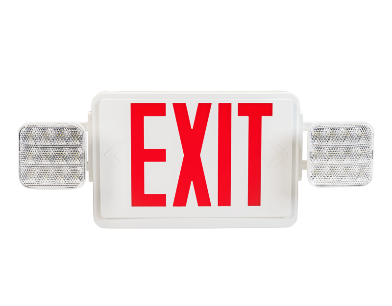 exit emergency combo lighting rear mount