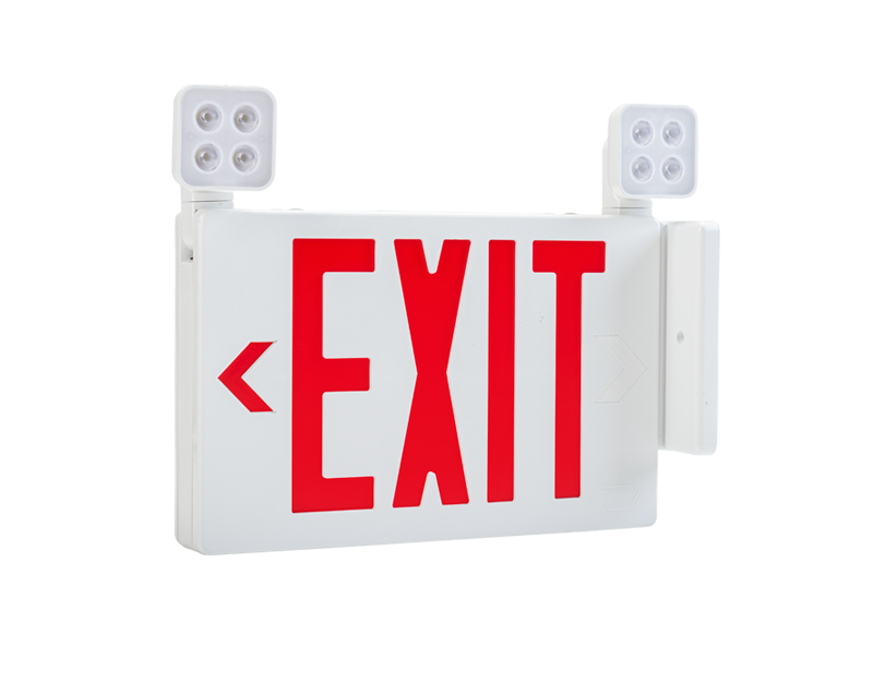 exit emergency combo lighting side mount