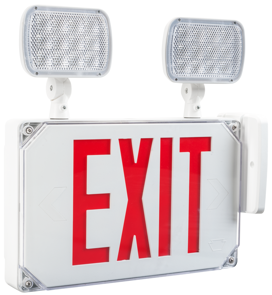 exit emergency combo lighting wet location-rated