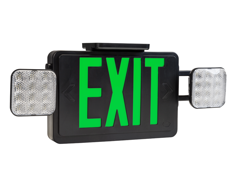 exit sign and emergency lighting combo remote capable