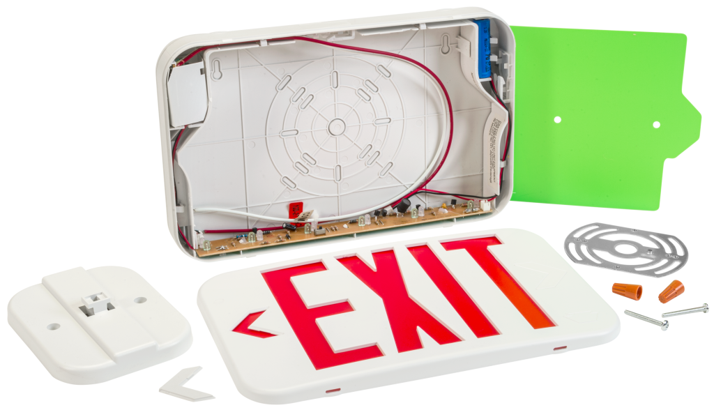 exit sign and emergency lighting rugged construction