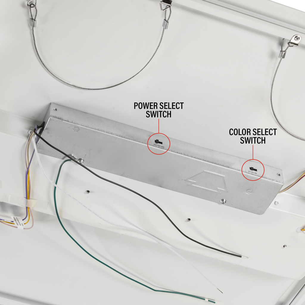 center basket led troffer retrofit kit power color select switches