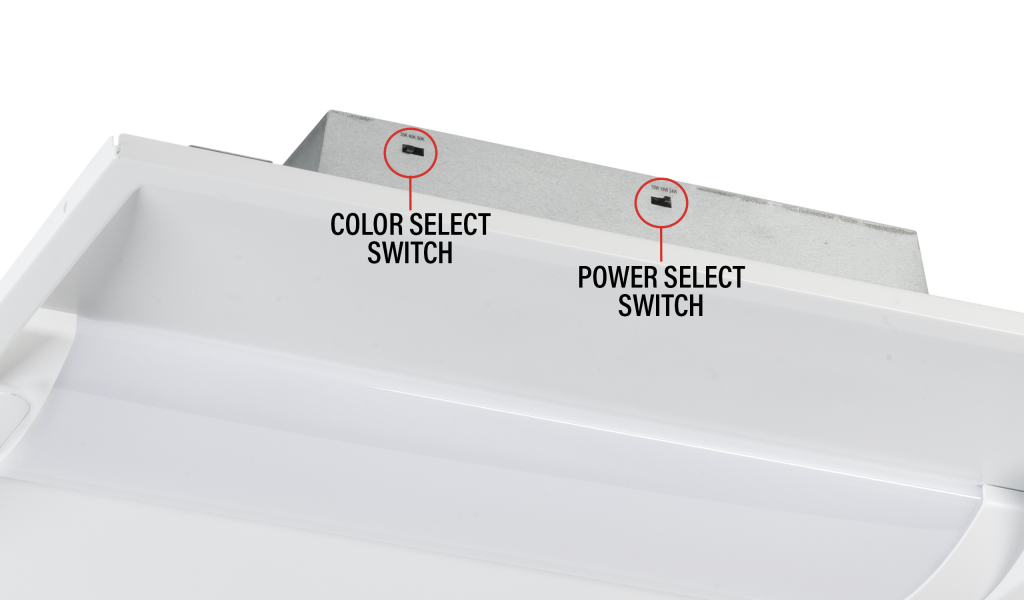 center basket troffer power color select