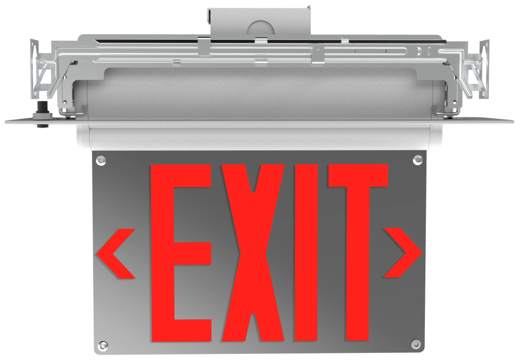 edge lit exit sign universal mount option