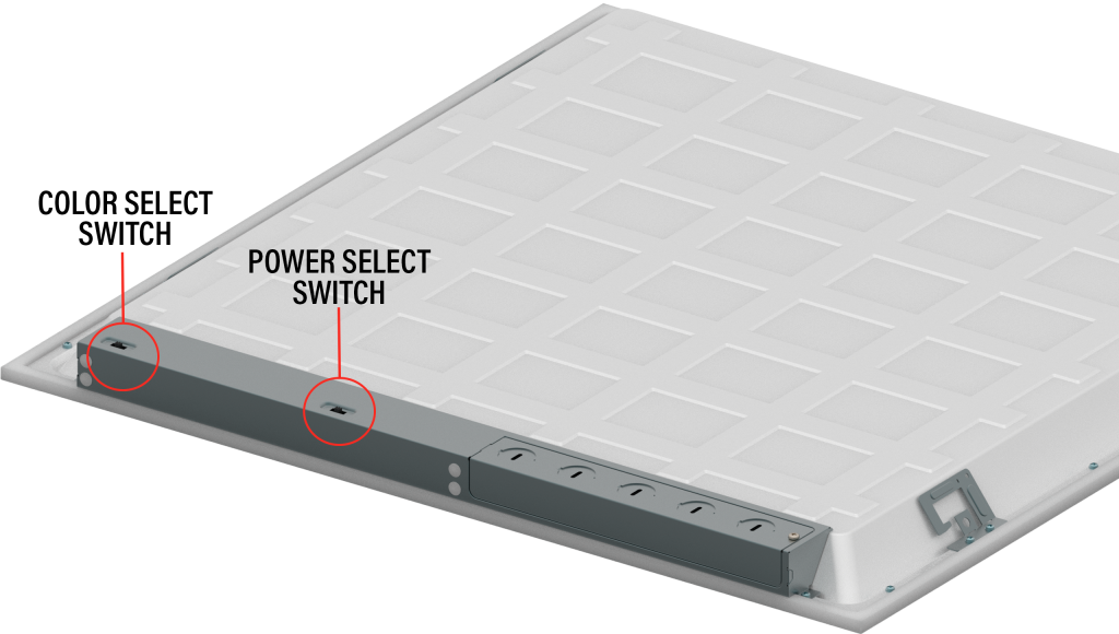 backlit led panel power color select switches