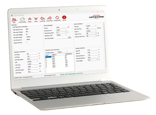 Keystone SmartCurrent FLEX Micro Case Drivers Programming Screen
