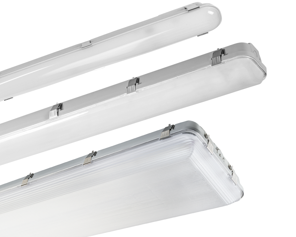 indoor led light fixtures vapor tight standard medium large models
