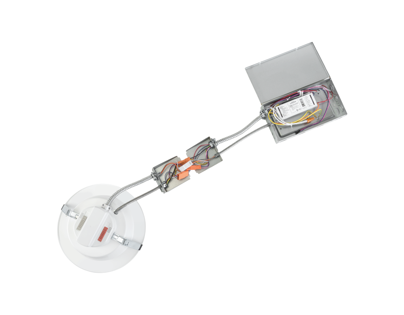 recessed emergency lighting advantaemrg box open