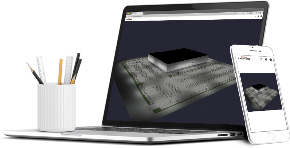 Laptop with Outdoor Lighting Layout