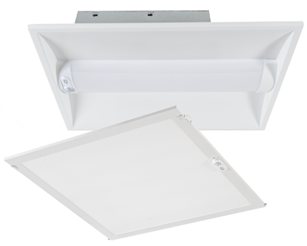 Lessons in School Lighting Center Basket Fixture and Panel Light Troffers