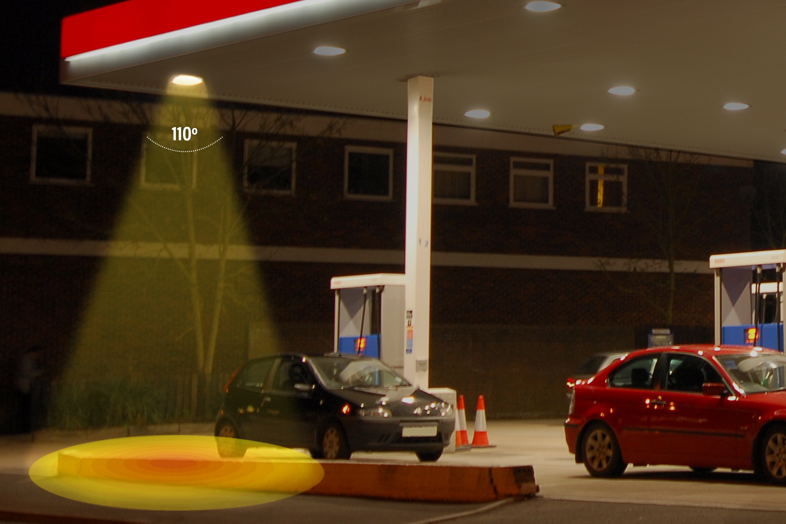 gas station canopy lights wide distribution