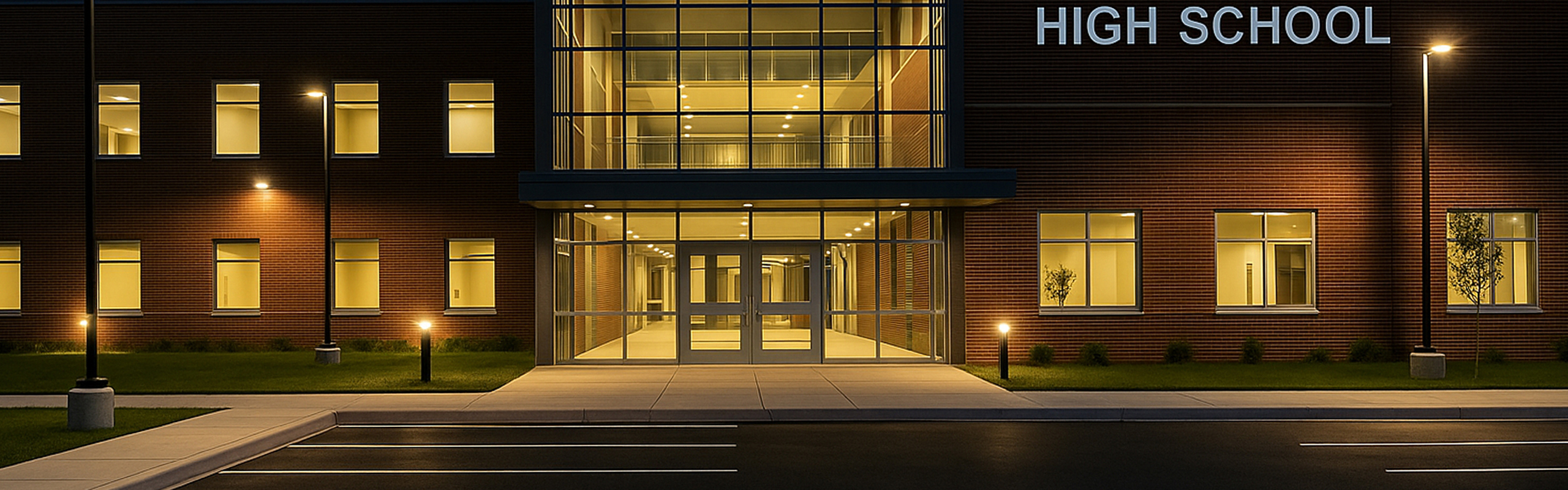 led lighting for schools walkways and paths