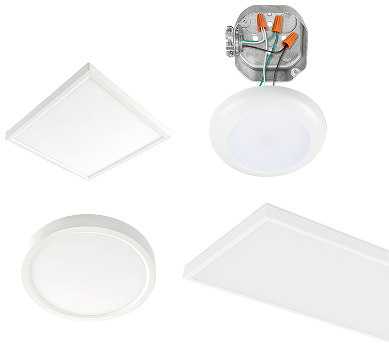 commercial canless lights surface mount fixtures